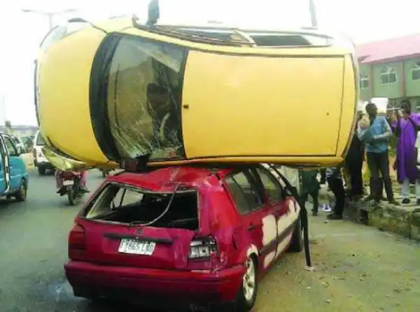 So Tragic: Partygoers Escape Death in Osun Ghastly Car Crash (Photo)